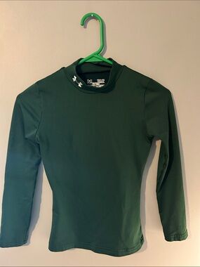 Under Armour Boys' Green Long-Sleeve Compression Top - Youth Small